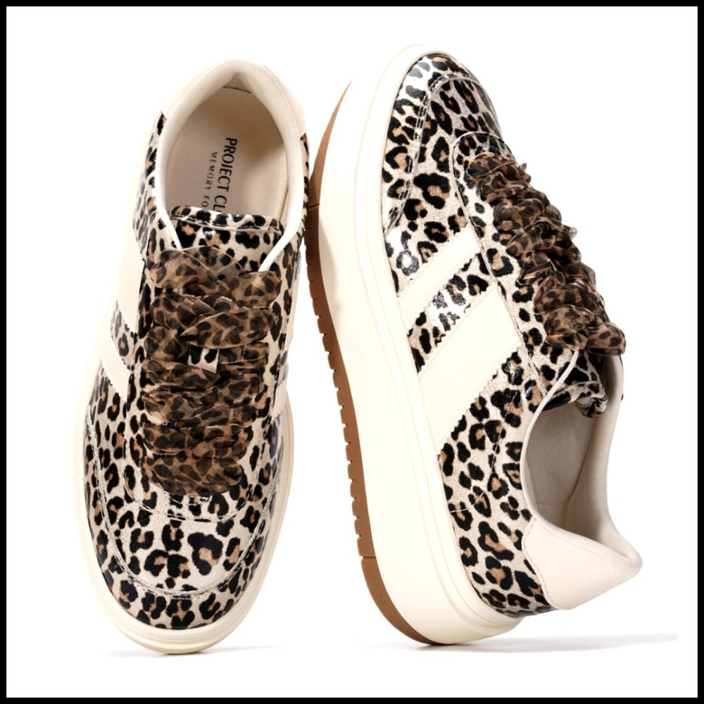 Women's Platform Sneakers with Memory Foam Insole, Non-Slip Sole